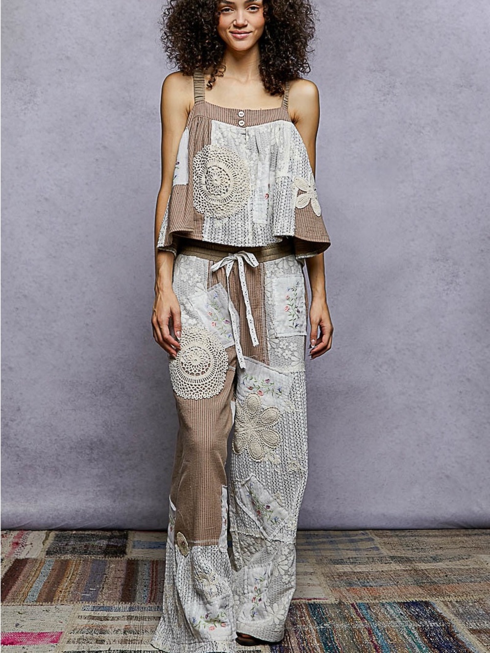 POL Choco Stripe Relaxed Fit Pants - Picture 5 of 6